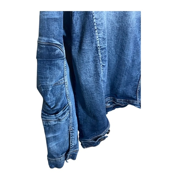 COPPER RIVET Denim Factory Distressed Jean Jacket Blue with Fade Men’s Size 3X. - Picture 8 of 16